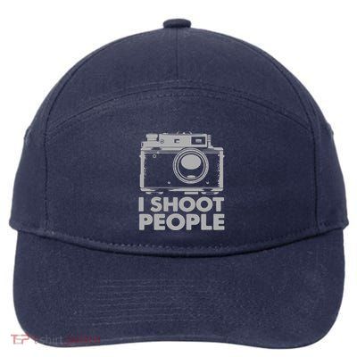 I Shoot People White Camera 7-Panel Snapback Hat