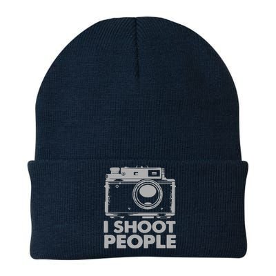 I Shoot People White Camera Knit Cap Winter Beanie