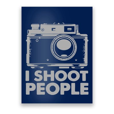 I Shoot People White Camera Poster