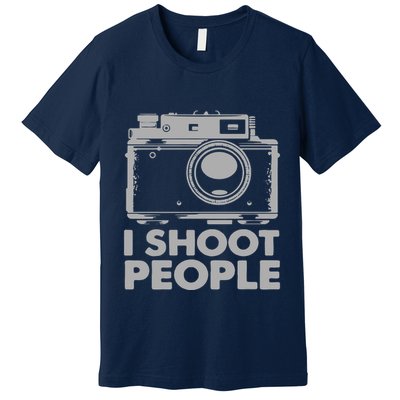 I Shoot People White Camera Premium T-Shirt