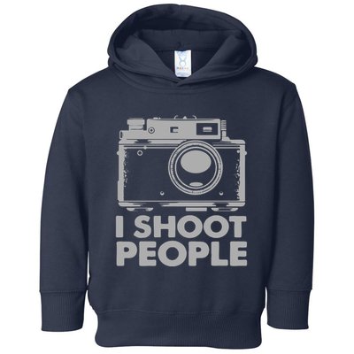 I Shoot People White Camera Toddler Hoodie