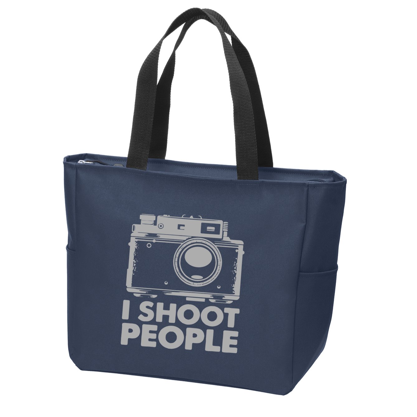 I Shoot People White Camera Zip Tote Bag