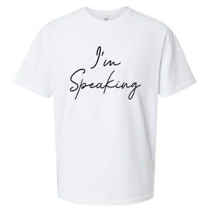 IM Speaking Quote Kamala Harris Joe Biden 2024 Sueded Cloud Jersey T-Shirt