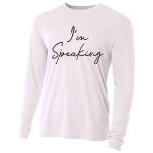 IM Speaking Quote Kamala Harris Joe Biden 2024 Cooling Performance Long Sleeve Crew