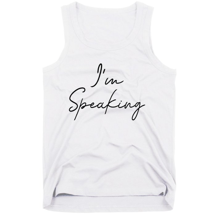 IM Speaking Quote Kamala Harris Joe Biden 2024 Tank Top