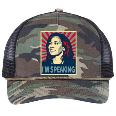 IM Speaking Quote Kamalaharris Retro Rope Trucker Hat Cap