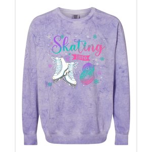 Ice Skating Rolling 8th Birthday Party Family Matching Great Gift Colorblast Crewneck Sweatshirt