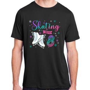 Ice Skating Rolling 8th Birthday Party Family Matching Great Gift Adult ChromaSoft Performance T-Shirt