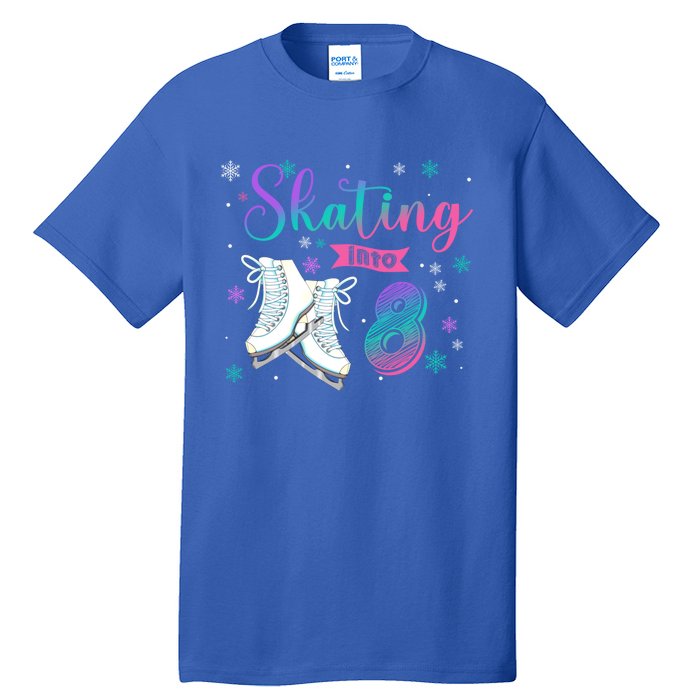 Ice Skating Rolling 8th Birthday Party Family Matching Great Gift Tall T-Shirt