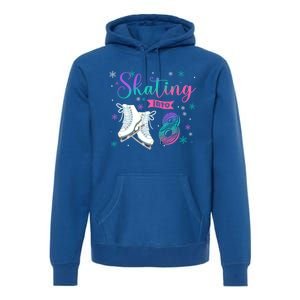 Ice Skating Rolling 8th Birthday Party Family Matching Great Gift Premium Hoodie