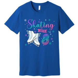 Ice Skating Rolling 8th Birthday Party Family Matching Great Gift Premium T-Shirt