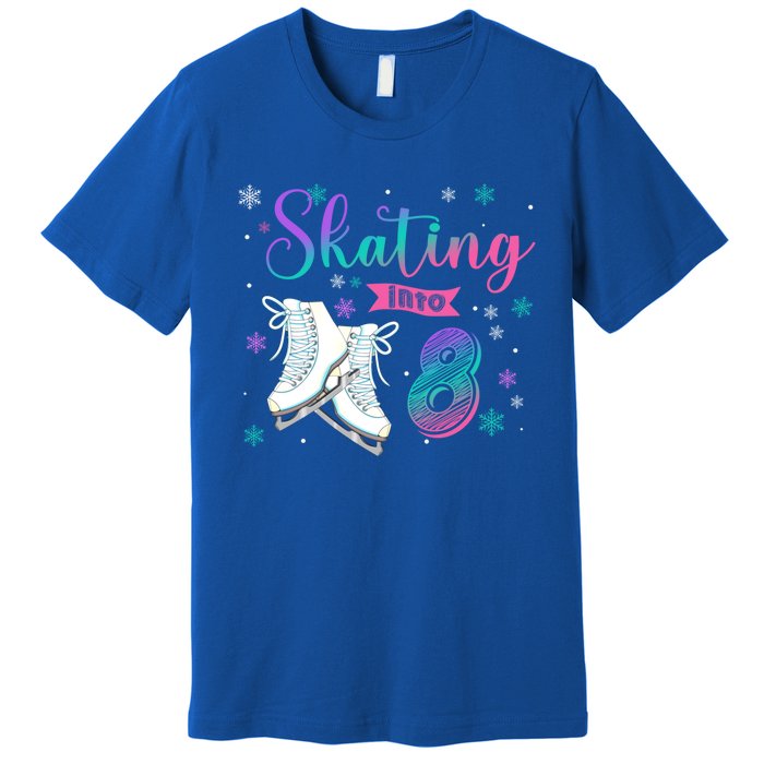 Ice Skating Rolling 8th Birthday Party Family Matching Great Gift Premium T-Shirt