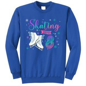 Ice Skating Rolling 8th Birthday Party Family Matching Great Gift Tall Sweatshirt