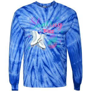 Ice Skating Rolling 8th Birthday Party Family Matching Great Gift Tie-Dye Long Sleeve Shirt