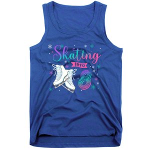 Ice Skating Rolling 8th Birthday Party Family Matching Great Gift Tank Top