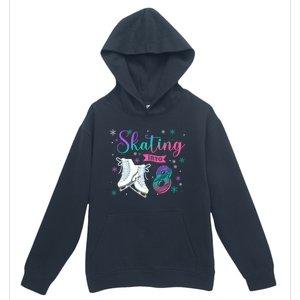 Ice Skating Rolling 8th Birthday Party Family Matching Great Gift Urban Pullover Hoodie