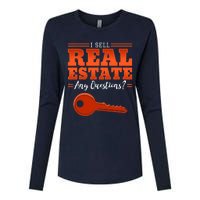 I Sell Real Estate Agent Broker Property Realty Design Womens Cotton Relaxed Long Sleeve T-Shirt