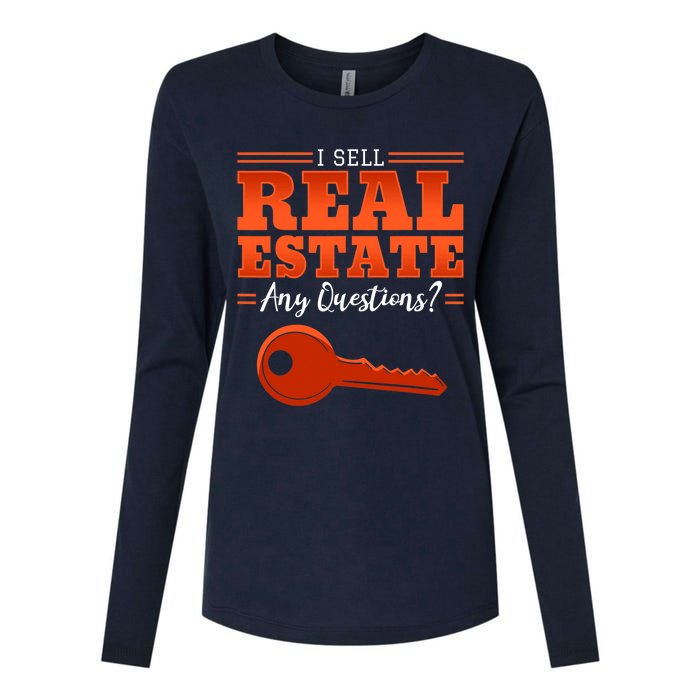 I Sell Real Estate Agent Broker Property Realty Design Womens Cotton Relaxed Long Sleeve T-Shirt