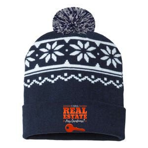 I Sell Real Estate Agent Broker Property Realty Design USA-Made Snowflake Beanie