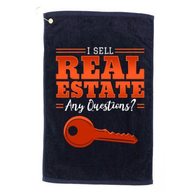 I Sell Real Estate Agent Broker Property Realty Design Platinum Collection Golf Towel