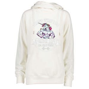 I Smash Reps Funny Unicorn Workout Training Womens Funnel Neck Pullover Hood