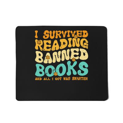 I Survived Reading Banned Books Read Librarian Men Women Mousepad
