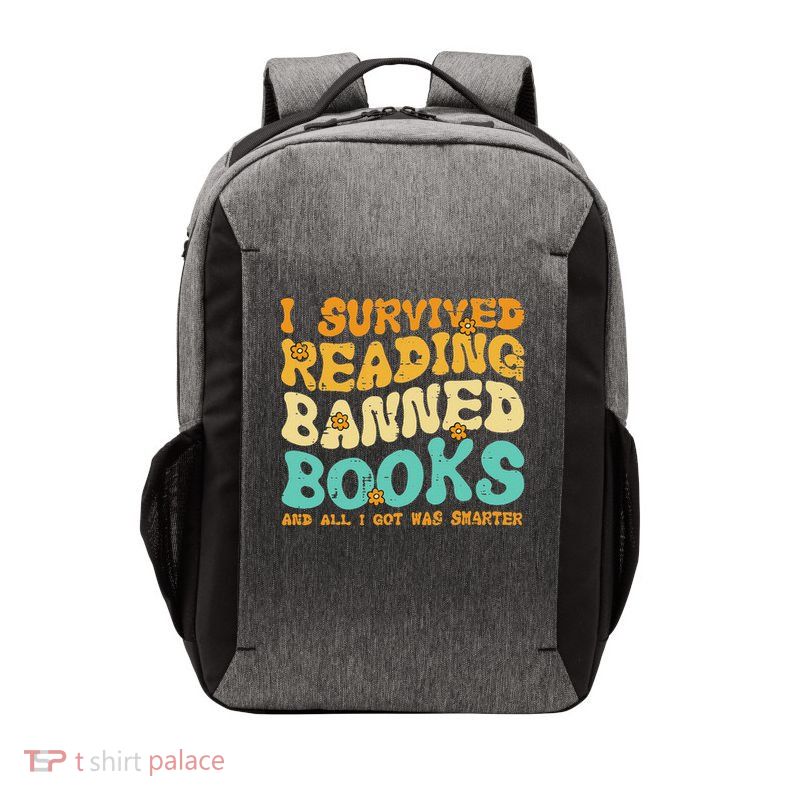 I Survived Reading Banned Books Read Librarian Men Women Vector Backpack