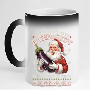 Inappropriate Santa Rude Christmas Sexual Innuendo 11oz Black Color Changing Mug