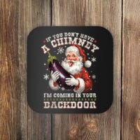 Inappropriate Santa Rude Christmas Sexual Innuendo Coaster