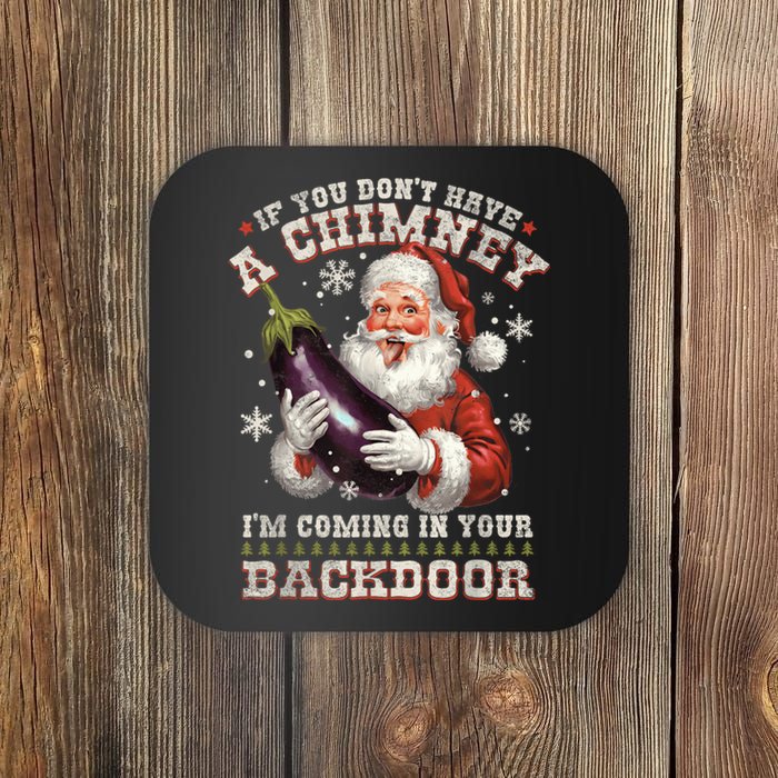 Inappropriate Santa Rude Christmas Sexual Innuendo Coaster