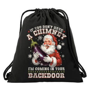 Inappropriate Santa Rude Christmas Sexual Innuendo Drawstring Bag