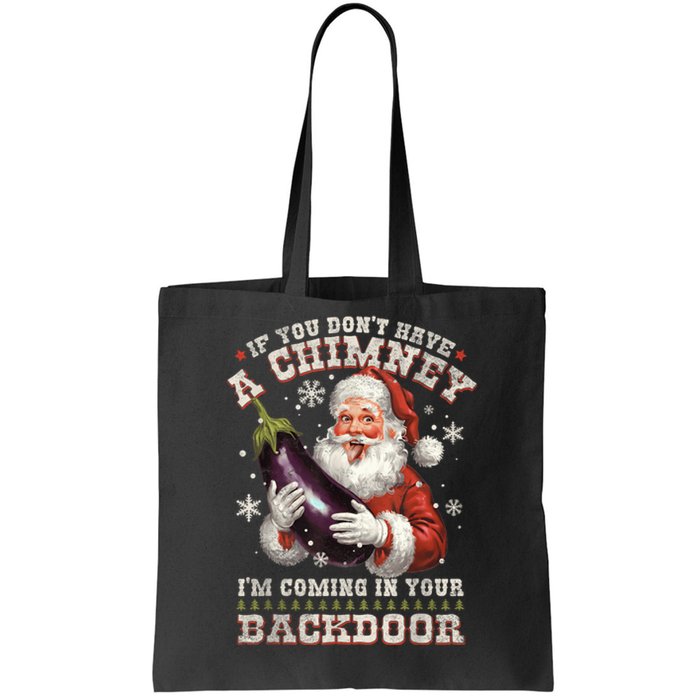 Inappropriate Santa Rude Christmas Sexual Innuendo Tote Bag