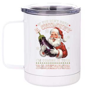 Inappropriate Santa Rude Christmas Sexual Innuendo 12 oz Stainless Steel Tumbler Cup