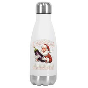 Inappropriate Santa Rude Christmas Sexual Innuendo Stainless Steel Insulated Water Bottle