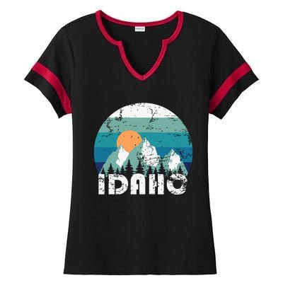 Idaho State Retro Vintage Ladies Halftime Notch Neck Tee