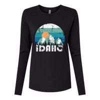 Idaho State Retro Vintage Womens Cotton Relaxed Long Sleeve T-Shirt