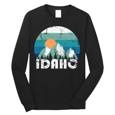 Idaho State Retro Vintage Long Sleeve Shirt