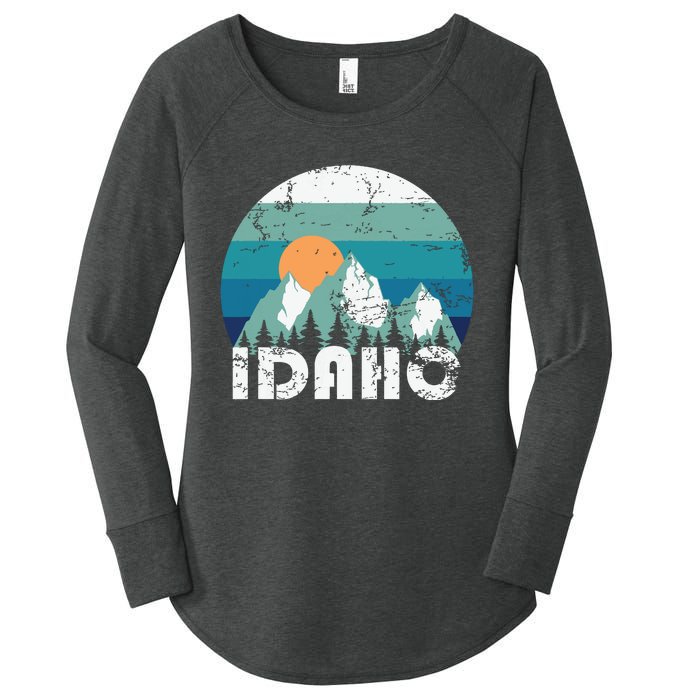 Idaho State Retro Vintage Women's Perfect Tri Tunic Long Sleeve Shirt