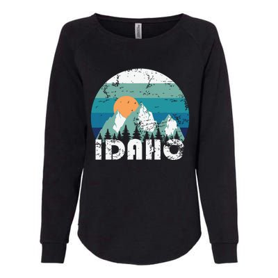 Idaho State Retro Vintage Womens California Wash Sweatshirt