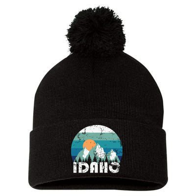Idaho State Retro Vintage Pom Pom 12in Knit Beanie