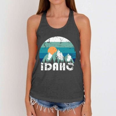 Idaho State Retro Vintage Women's Knotted Racerback Tank