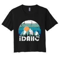 Idaho State Retro Vintage Women's Crop Top Tee