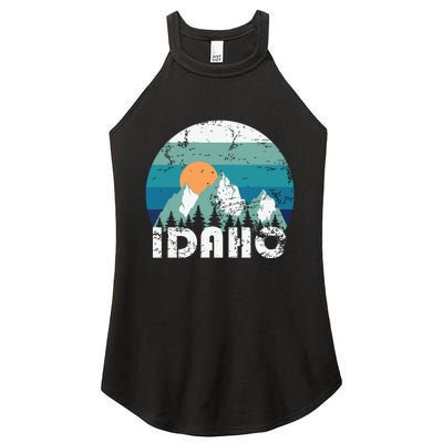 Idaho State Retro Vintage Women's Perfect Tri Rocker Tank