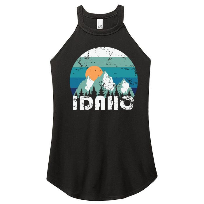 Idaho State Retro Vintage Women's Perfect Tri Rocker Tank