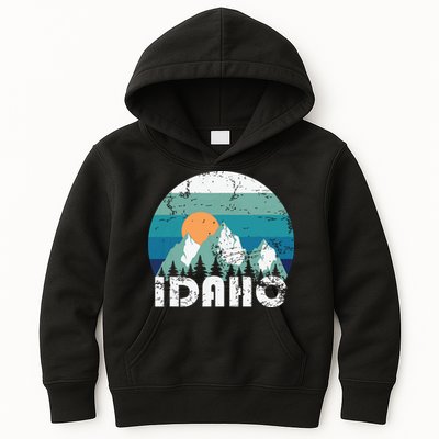 Idaho State Retro Vintage Kids Hoodie