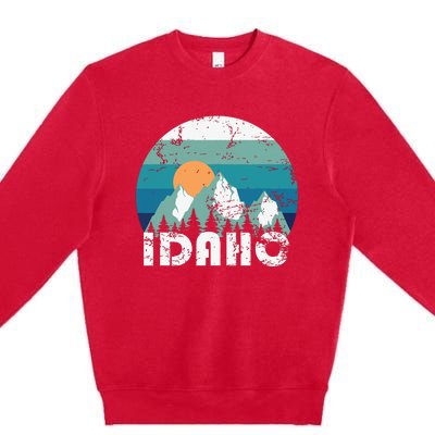 Idaho State Retro Vintage Premium Crewneck Sweatshirt