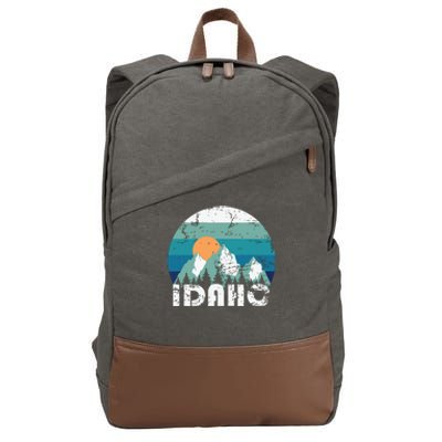 Idaho State Retro Vintage Cotton Canvas Backpack