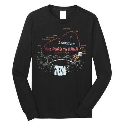 I Survived Road To Hana Maui Island Hawaiian Beach Summer Long Sleeve Shirt