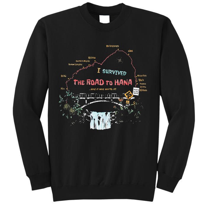 I Survived Road To Hana Maui Island Hawaiian Beach Summer Sweatshirt