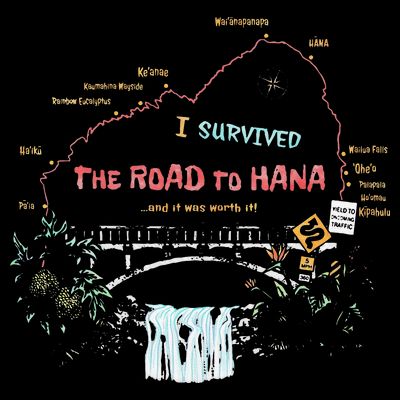 I Survived Road To Hana Maui Island Hawaiian Beach Summer T-Shirt